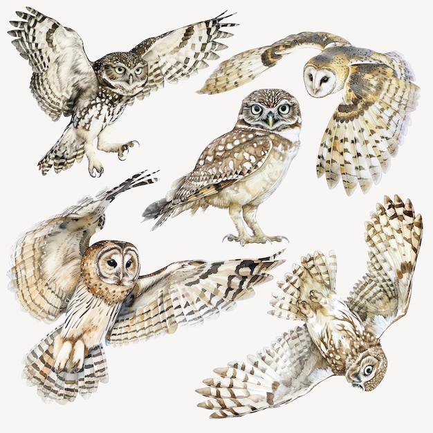森の動物の秋のイラスト