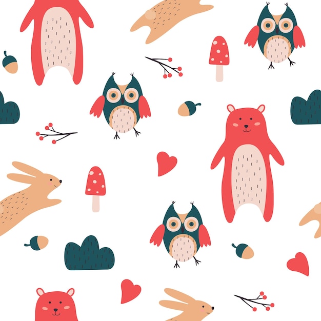 woodland animals scandinavian design