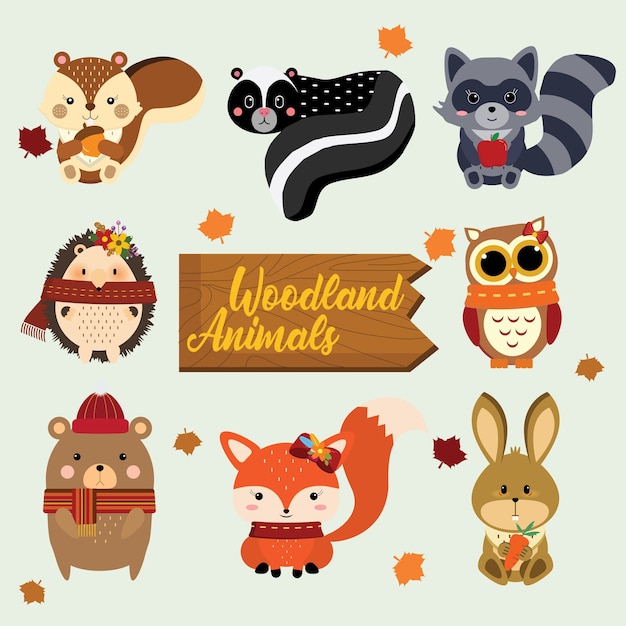 Woodland animals