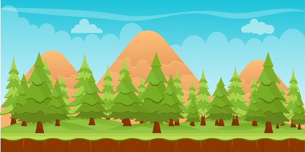 Woodland background in background vector design