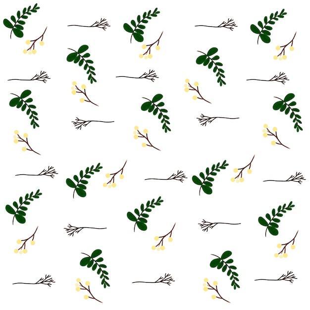 Vector woodland pattern