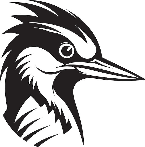 Vector woodpecker bird logo design zwarte wildlife zwarte woodpecker bird logo design omgeving