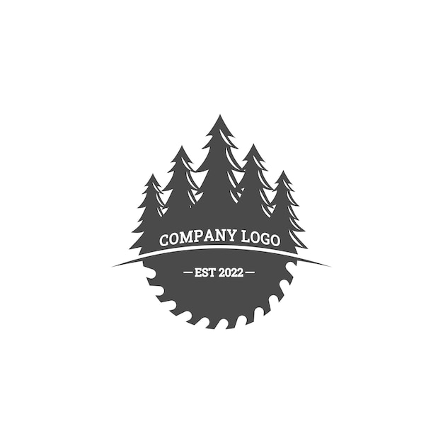 woodworking logo design pine tree grinder blade for or carpentry