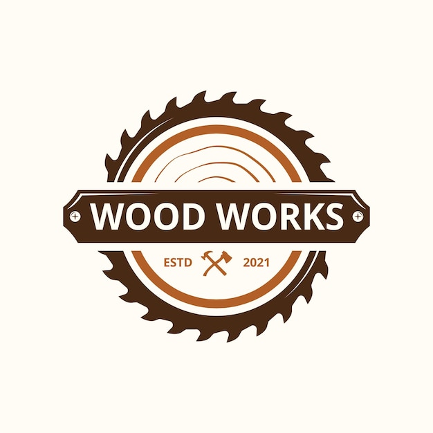 Woodworks IndustriesCompanyのロゴアイデンティティ