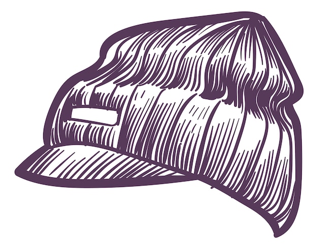 Эскиз шерстяной шапки Вязаная шапочка с рисунком козырька на белом фоне