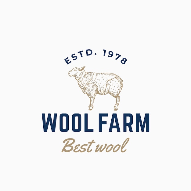 Segno astratto di wool farm, simbolo o logo