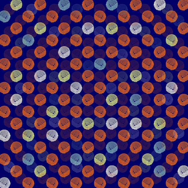 Vector wool pattern with blue background