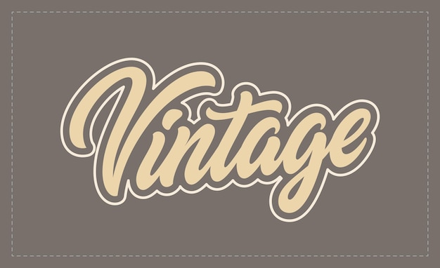 Woord Vintage Moderne belettering voor t-shirtontwerp Vintage woord geschreven in moderne kalligrafische stijl