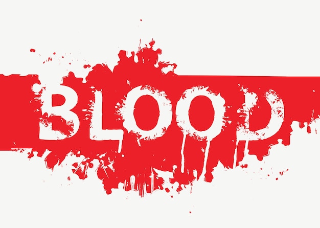 Word blood with smudges