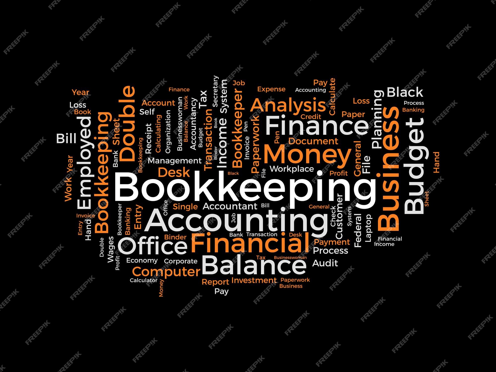 Premium Vector  Word cloud background concept for bookkeeping financial  budget business transaction credit of payment double check vector  illustration