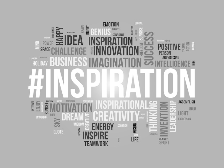 Vector word cloud background concept for inspiration creative innovation intelligence imagination idea of business vision vector illustration
