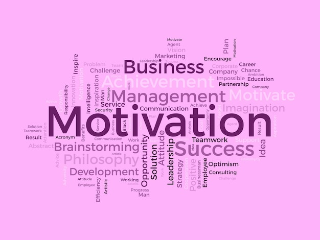 Word cloud background concept for Motivation Positive inspirational attitude can better opportunity for success achievement vector illustration