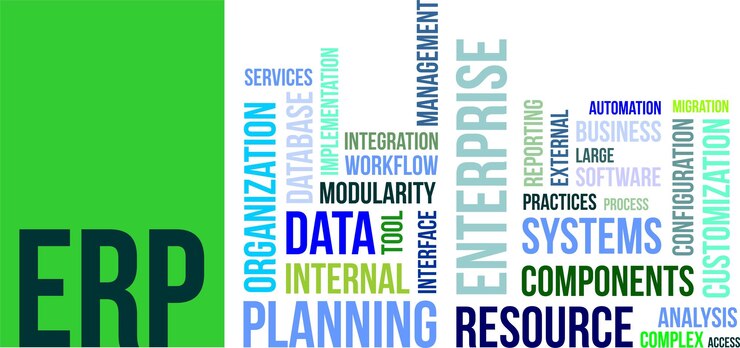 Vector word cloud erp