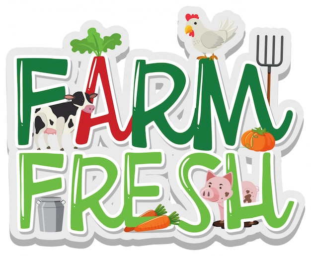 Word design for farm fresh