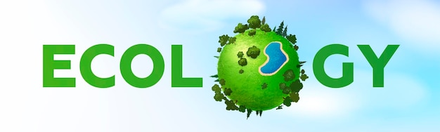 Word ecologie banner ontwerpsjabloon