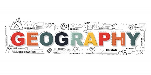 Vector word geography  banner