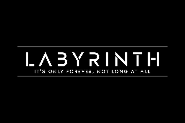 The word labyrinth that is on a black background