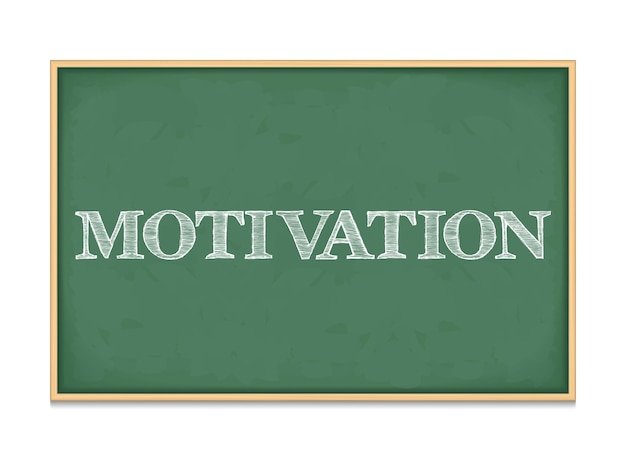 The word motivation on blackboard vector eps10 illustration