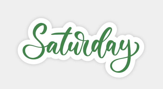 Word saturday hand drawn lettering