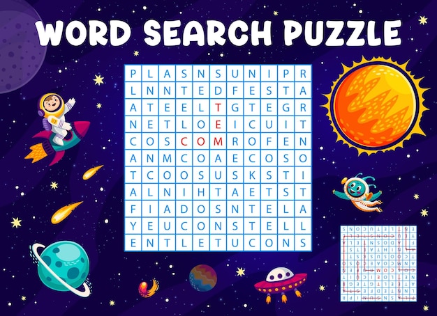 word search puzzle game galaxy space landscape
