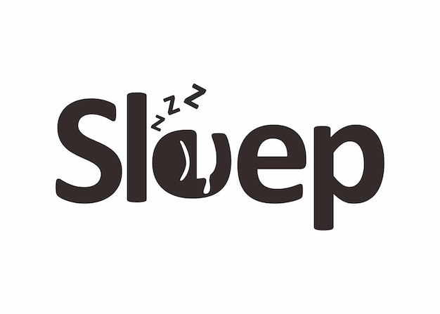 Vector word sleep typography ontwerpvector