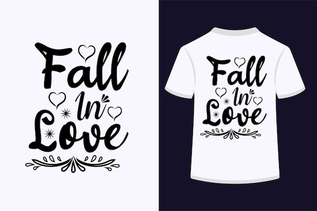 Word verliefd op creatieve typografie t-shirt design.