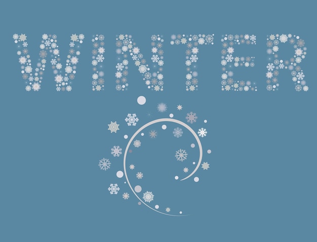 Vector word winter consists of the elements capital letters