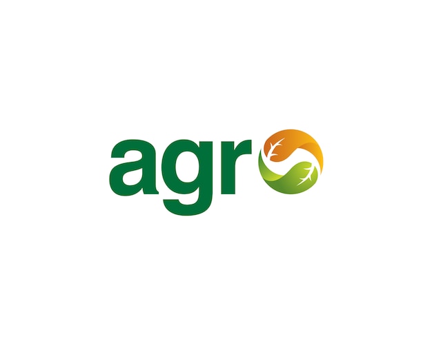 Wordmark-agro met gebalanceerde bladeren