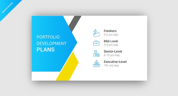 Vector wordpress portfolio development plans horizontal banner template