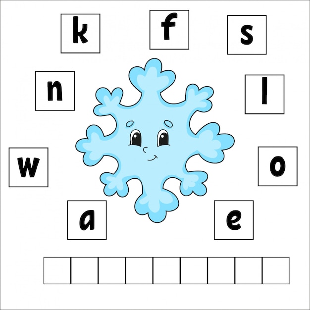 Puzzle di parole. foglio di lavoro per lo sviluppo dell'istruzione. gioco di apprendimento per bambini. pagina delle attività.