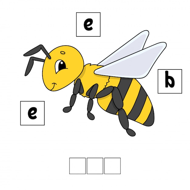 Words puzzle worksheet bee