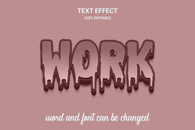 Work 3d text effect