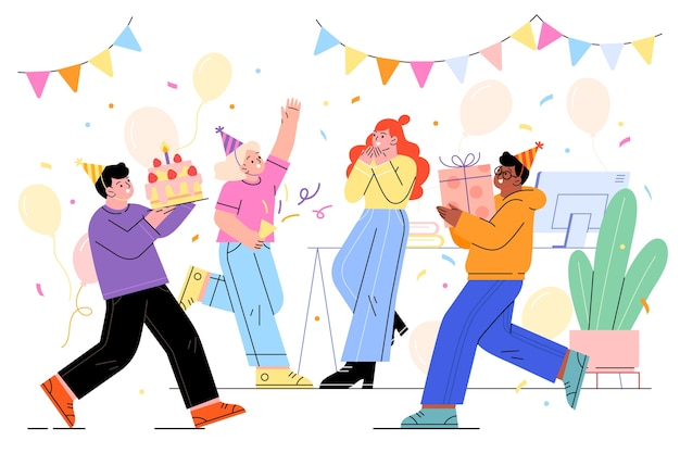 Work anniversary illustration