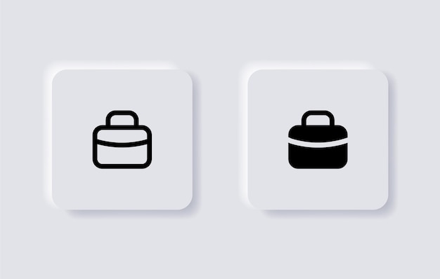 Borsa da lavoro valigetta icona logo valigetta icona simbolo segno contorno linea icone interfaccia utente segni dell'interfaccia utente