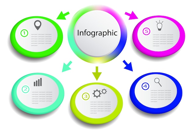 Work circle business infographic element