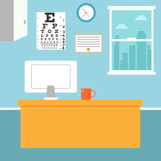 Vector work desk background 4