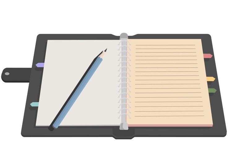 Vector work desk set up at home and office