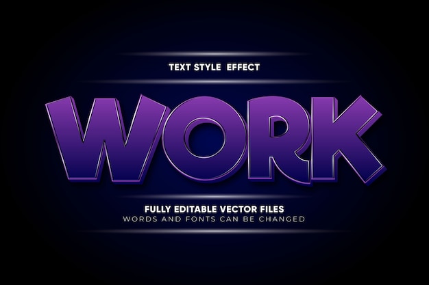 Work editable  text effect