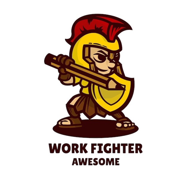 Vector work fighter logo