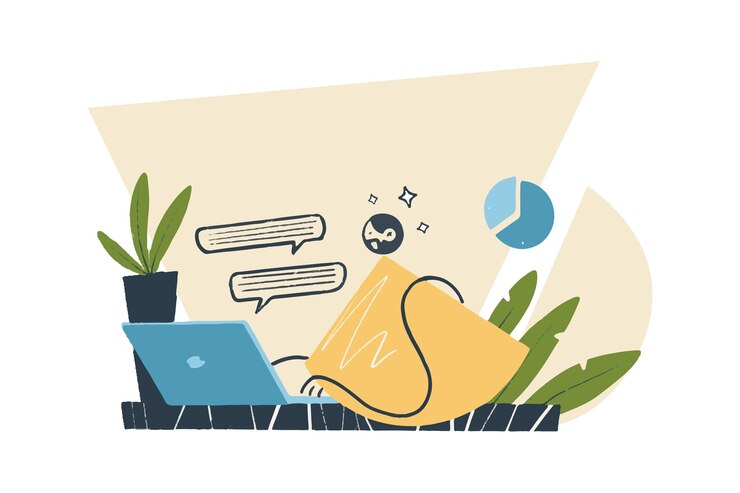 Vector work from home illustration