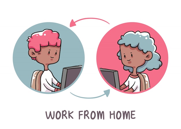 work from home people connection