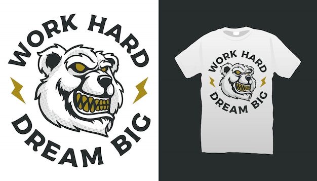 Work Hard Dream Big Tshirt Design