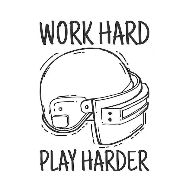 Work hard play harder typography design