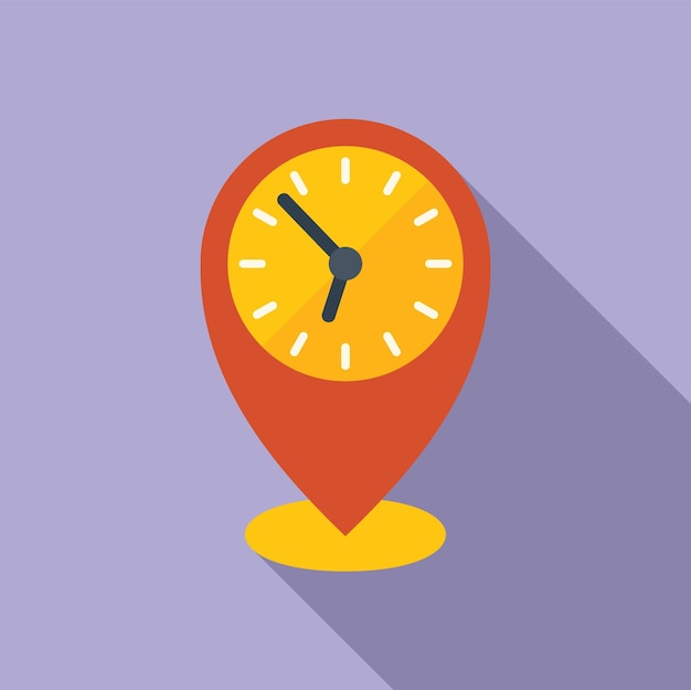 Vector work hour location icon flat vector flexible people office time