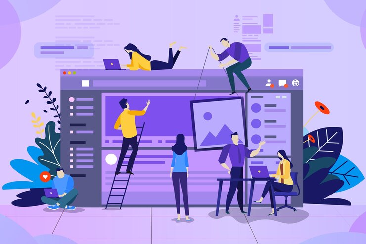 Vector work illustration flat design