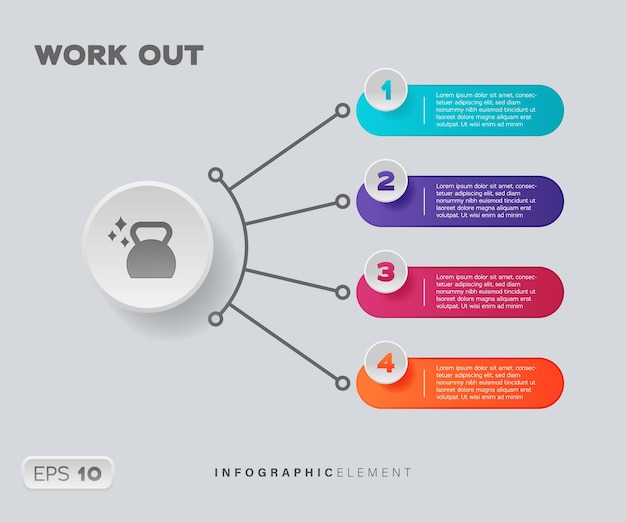 Work out infographic element