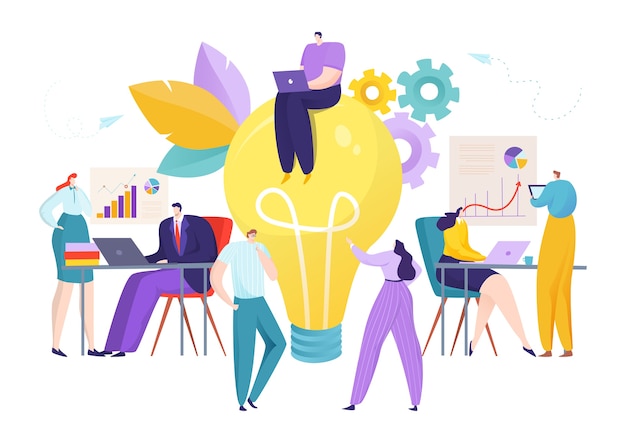 Work people with creative idea