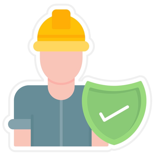 Vector work safety flat illustration