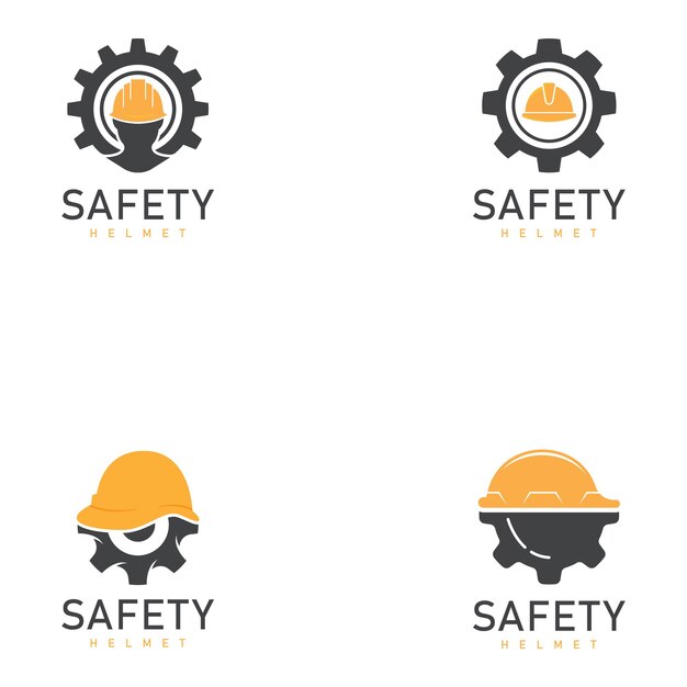 Vector work safety helmet gear design vector illustration icon