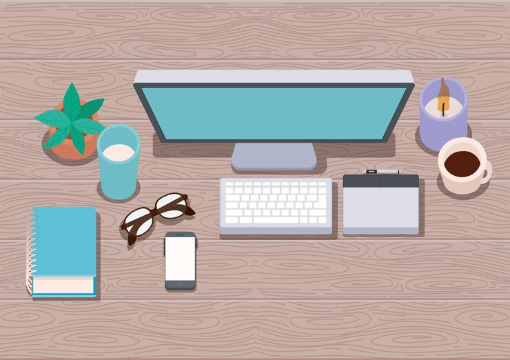 Vector work space poster